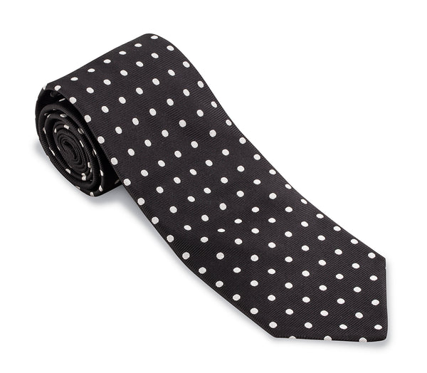 Black/Silver Vero Dots Necktie