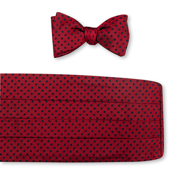 red cummerbund set