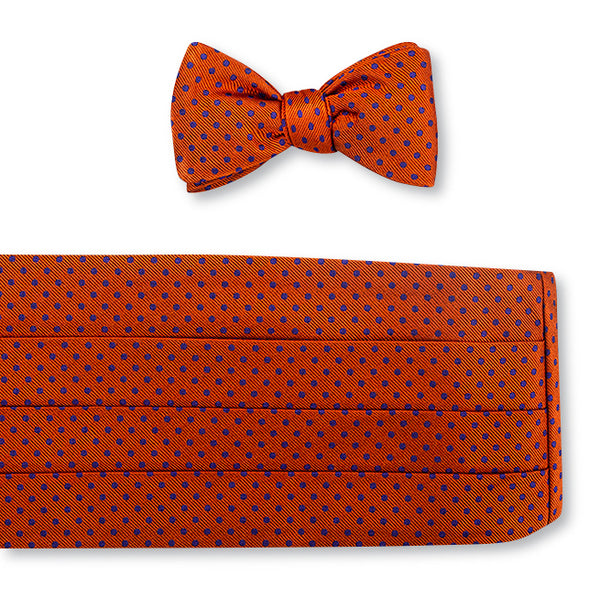 orange cummerbund set