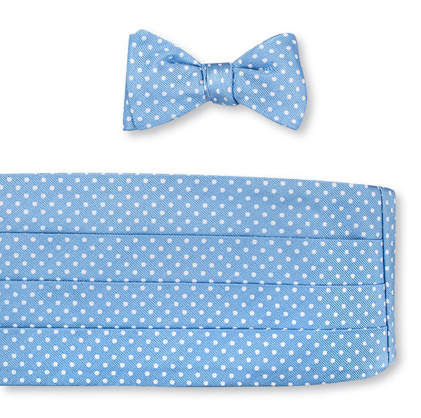 blue cummerbund set