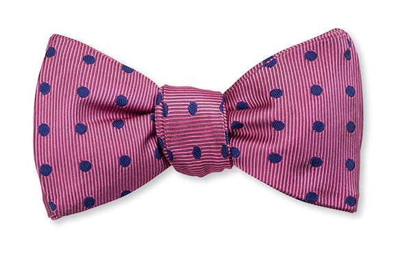 Pink/Navy Vero Polka Dots Bow Tie