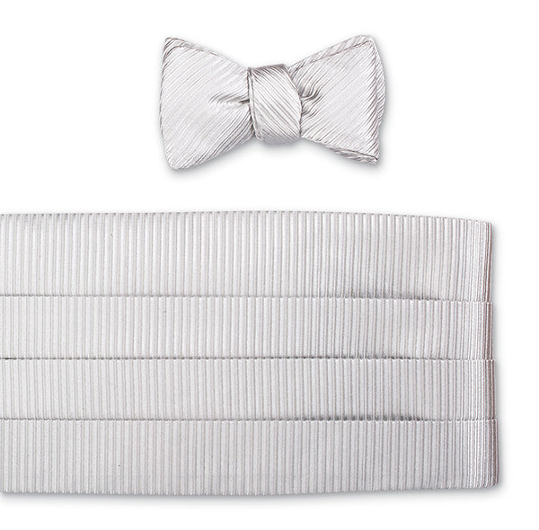 Silver Ottoman Cummerbund Set
