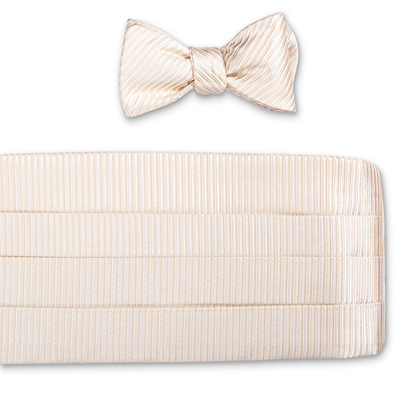 Ivory Ottoman Cummerbund Set
