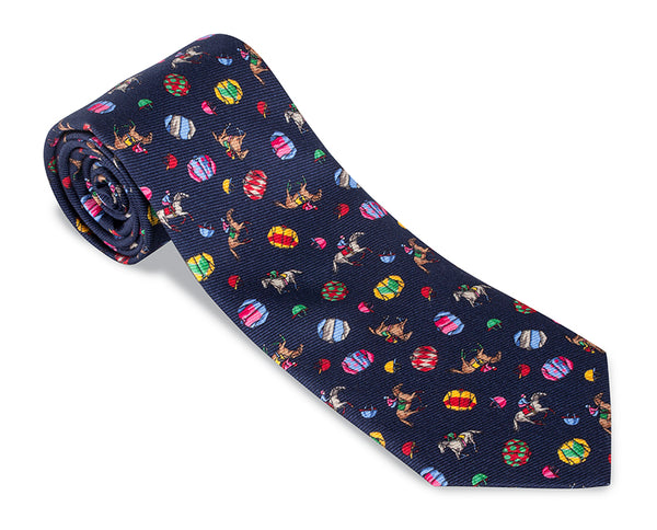 Navy Derby Day Necktie