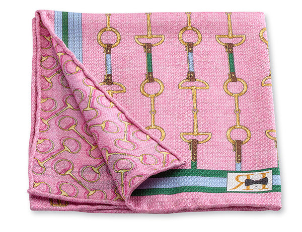 Pink Girth & Bit Pocket Square