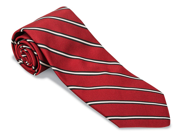 Garnet/Black Queens Stripes Necktie