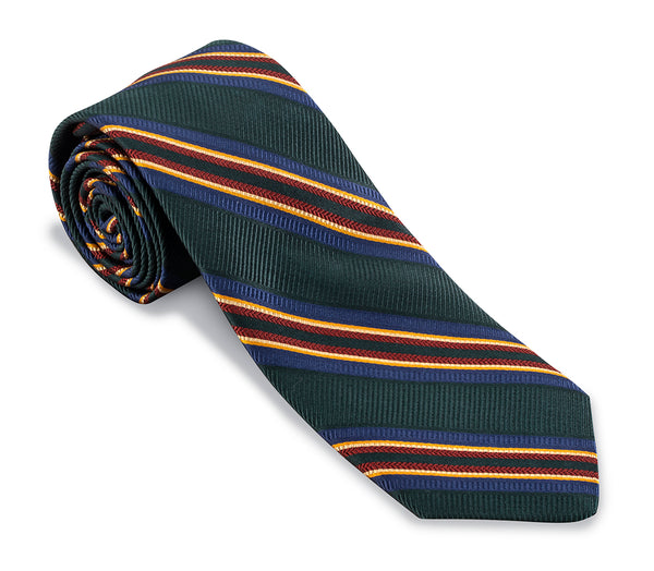Green Mogador Stripes Necktie