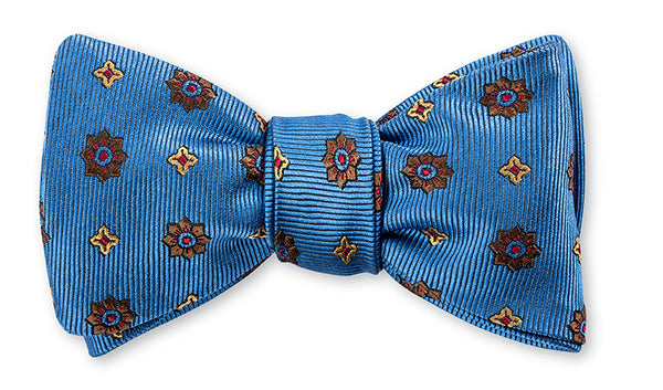Blue Chelsea Medallions Bow Tie