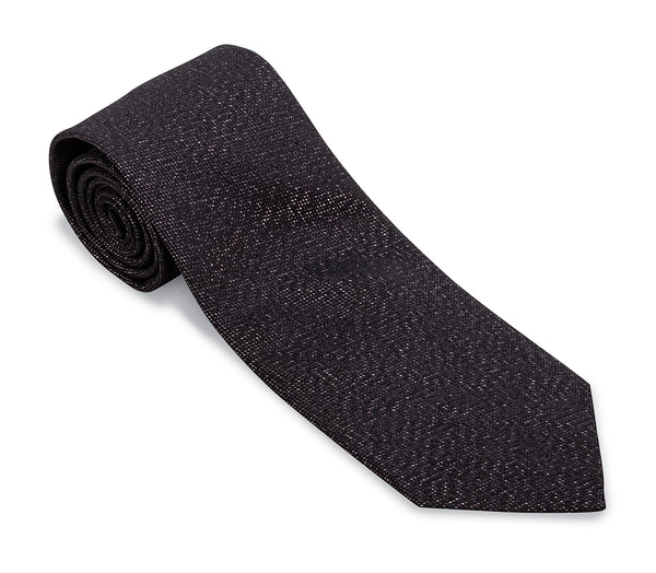 Black/Silver Lamé Necktie