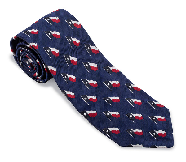 Navy Texas Flag Necktie