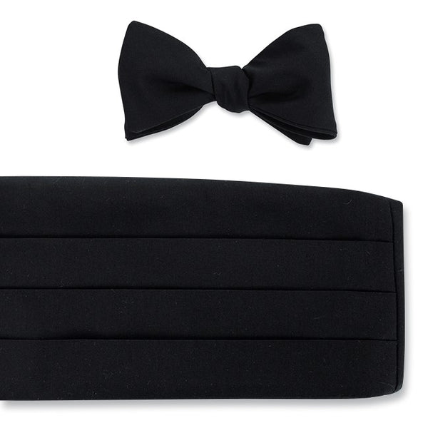 black cummerbund set