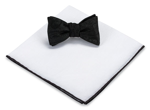 bow tie and pocket square set