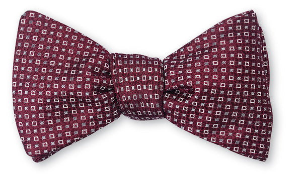 burgundy bow tie