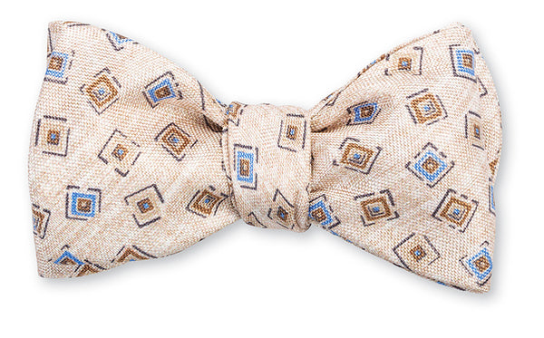 tan bow tie