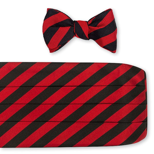 black and red cummerbund