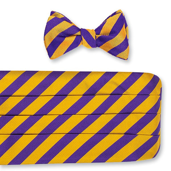 purple and gold cummerbund