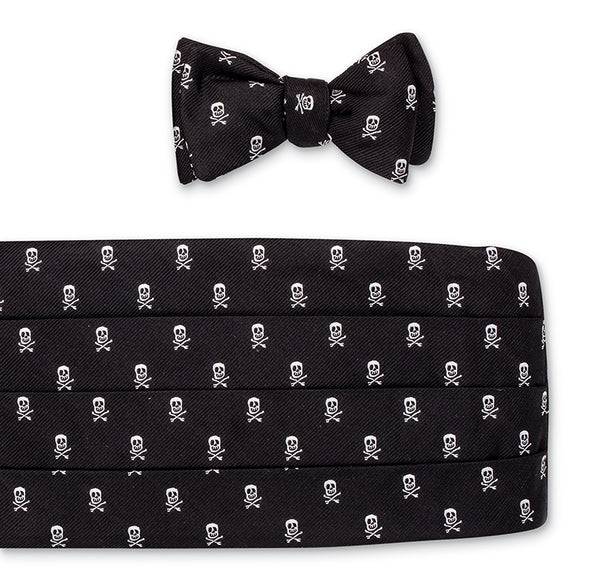 Black/White Houndstooth Cummerbund Set