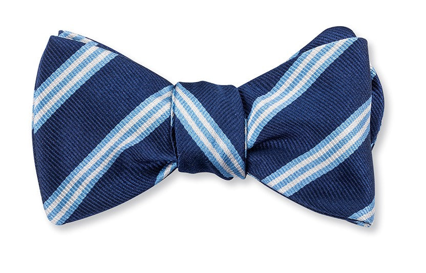 Navy/Blue Brooks Striped Bow Tie