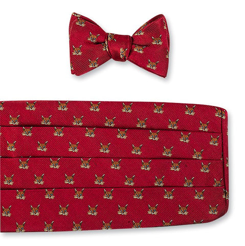 fox cummerbund set