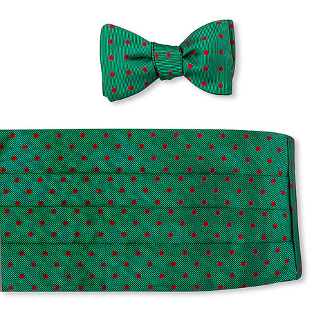 Green/Red Vero Dots Cummerbund Set