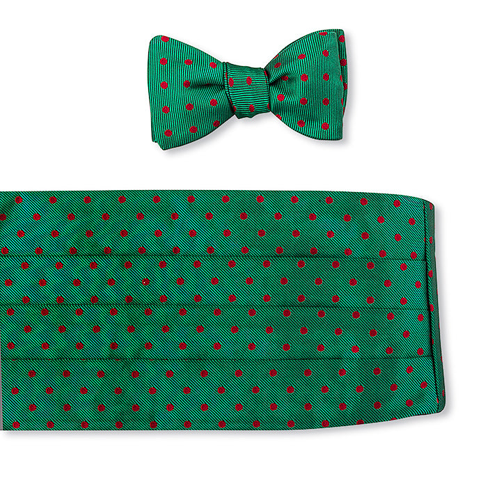 Green/Red Vero Dots Cummerbund Set