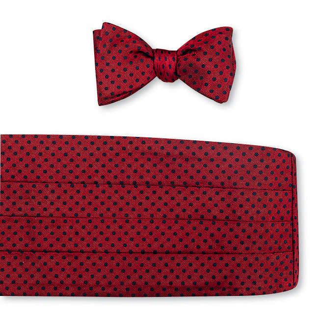 red cummerbund set