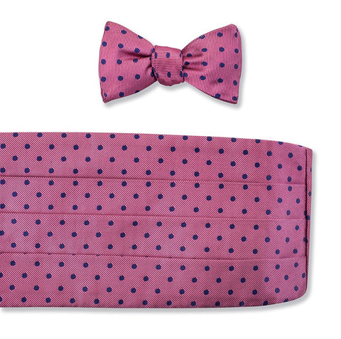 Pink/Navy Vero Dots Cummerbund Set