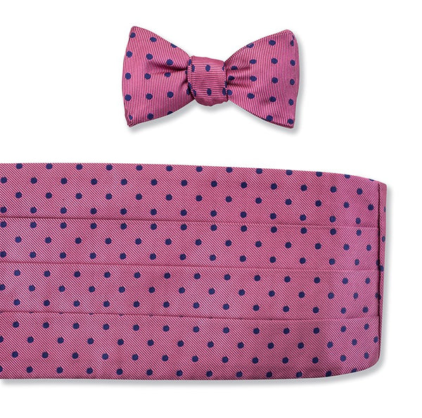 Pink/Navy Vero Dots Cummerbund Set