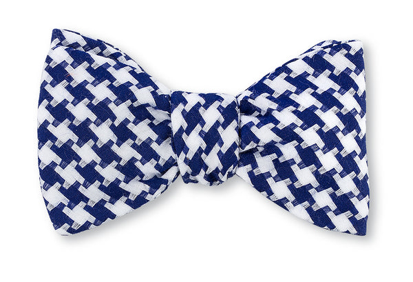 Royal/White Check Bow Tie