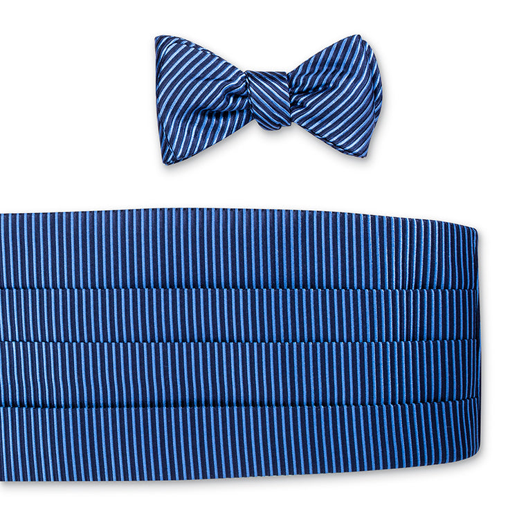 Midnight Blue Ottoman Cummerbund Set