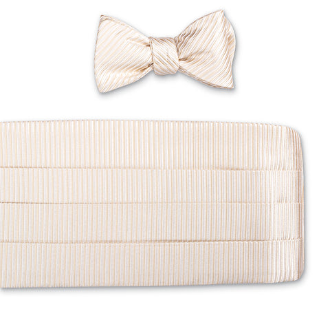 Ivory Ottoman Cummerbund Set