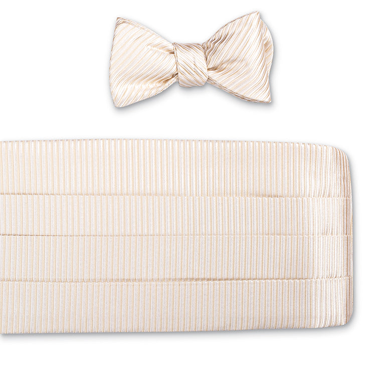 Ivory Ottoman Cummerbund Set