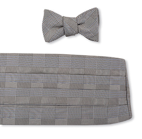 Black/ Royal Glen Plaid Cummerbund Set