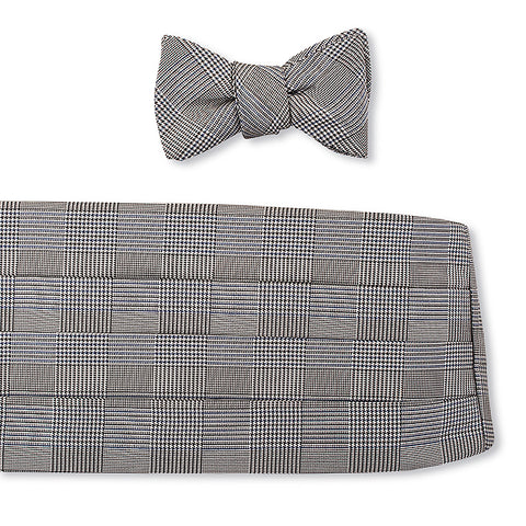 Black/ Royal Glen Plaid Cummerbund Set