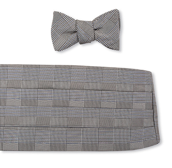 Black/ Royal Glen Plaid Cummerbund Set