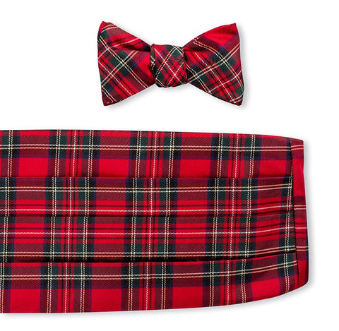 Prince of Wales Tartan Cummerbund Se