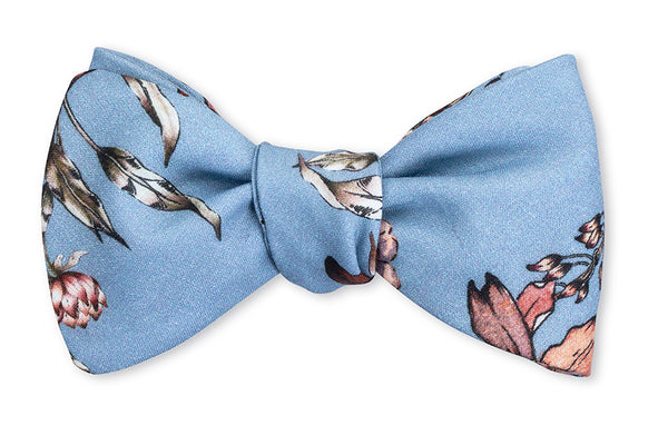 Blue Flower Bow Tie