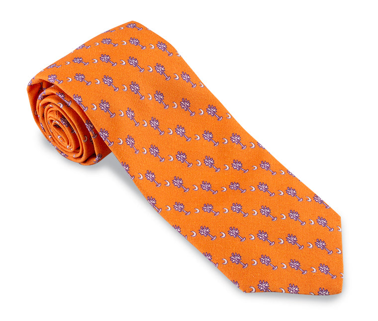 Orange Palmetto Necktie