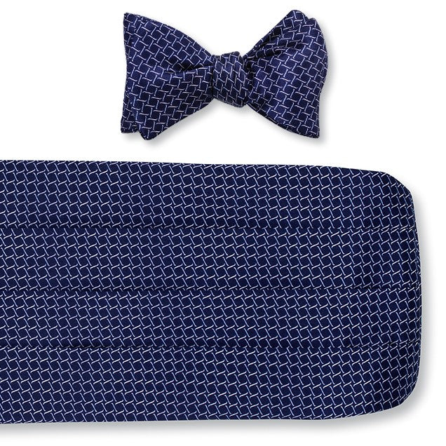 navy cummerbund set