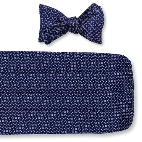 navy cummerbund set