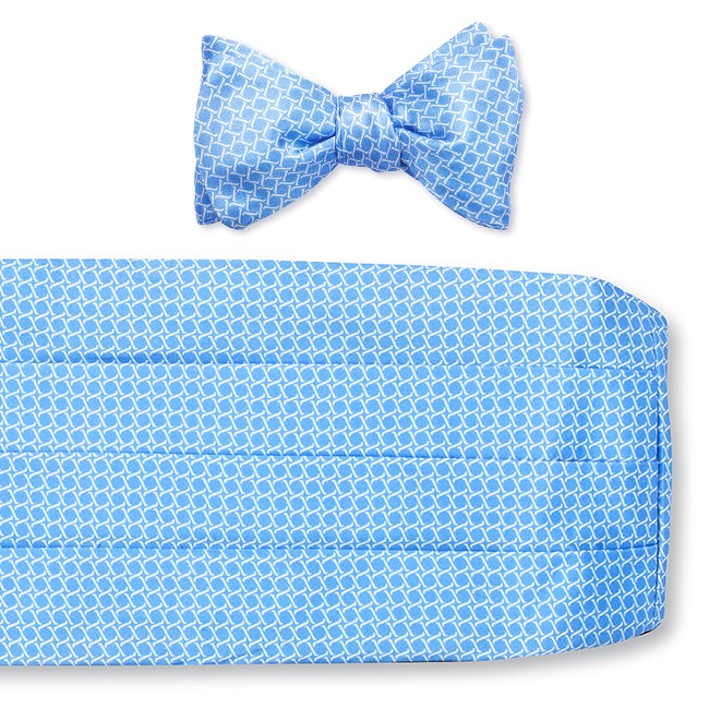 blue cummerbund set