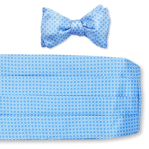 blue cummerbund set