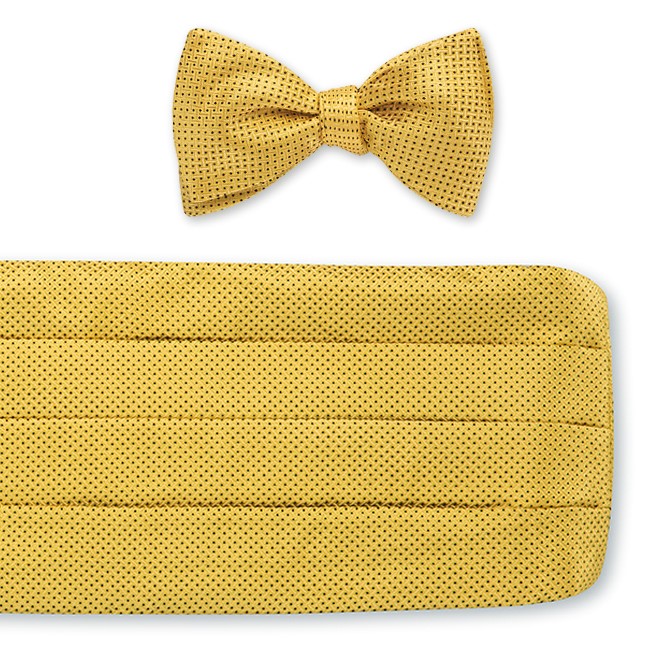 gold cummerbund set