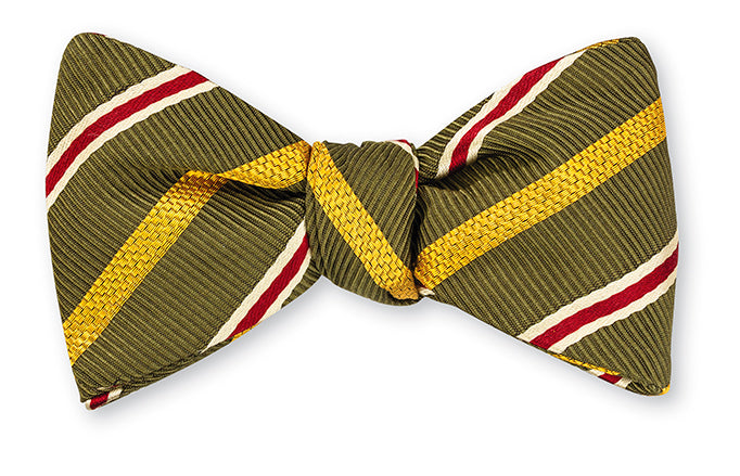 Golden Striped Satin Bow Tie Golden Striped Satin Bow Tie