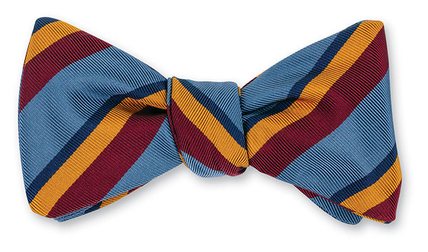 blue stripe bow tie