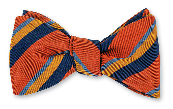 orange stripe bow tie