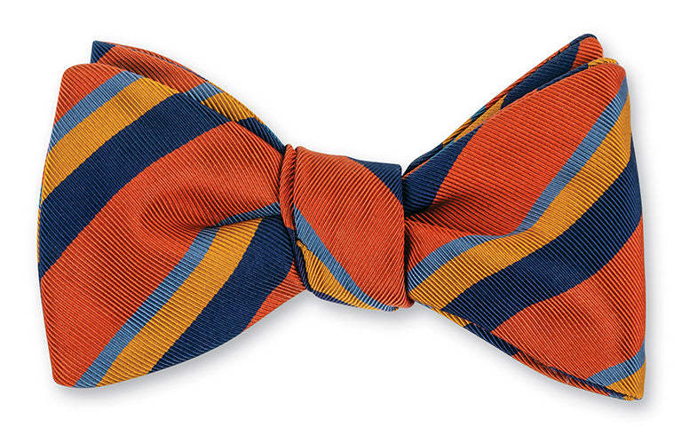 orange stripe bow tie