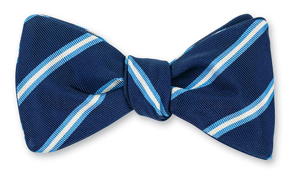 Navy/Cobalt Queens Stripes Bow Tie