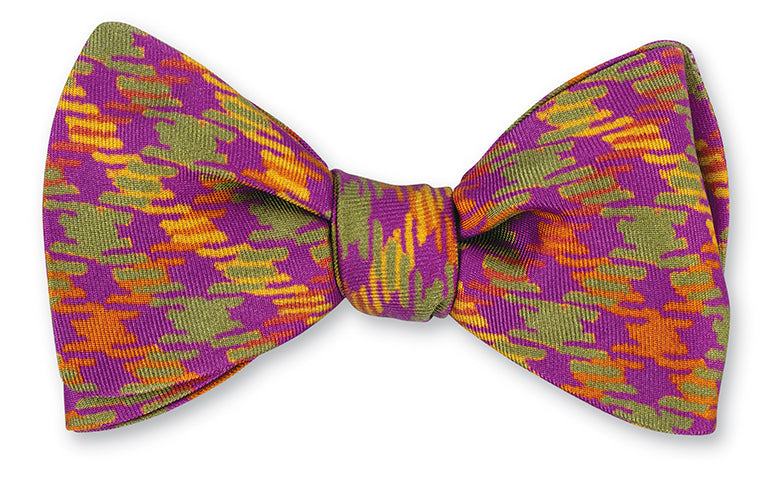 Purple Gun Club Check Bow Tie