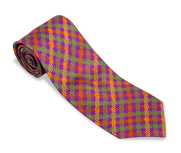 purple gun club check tie